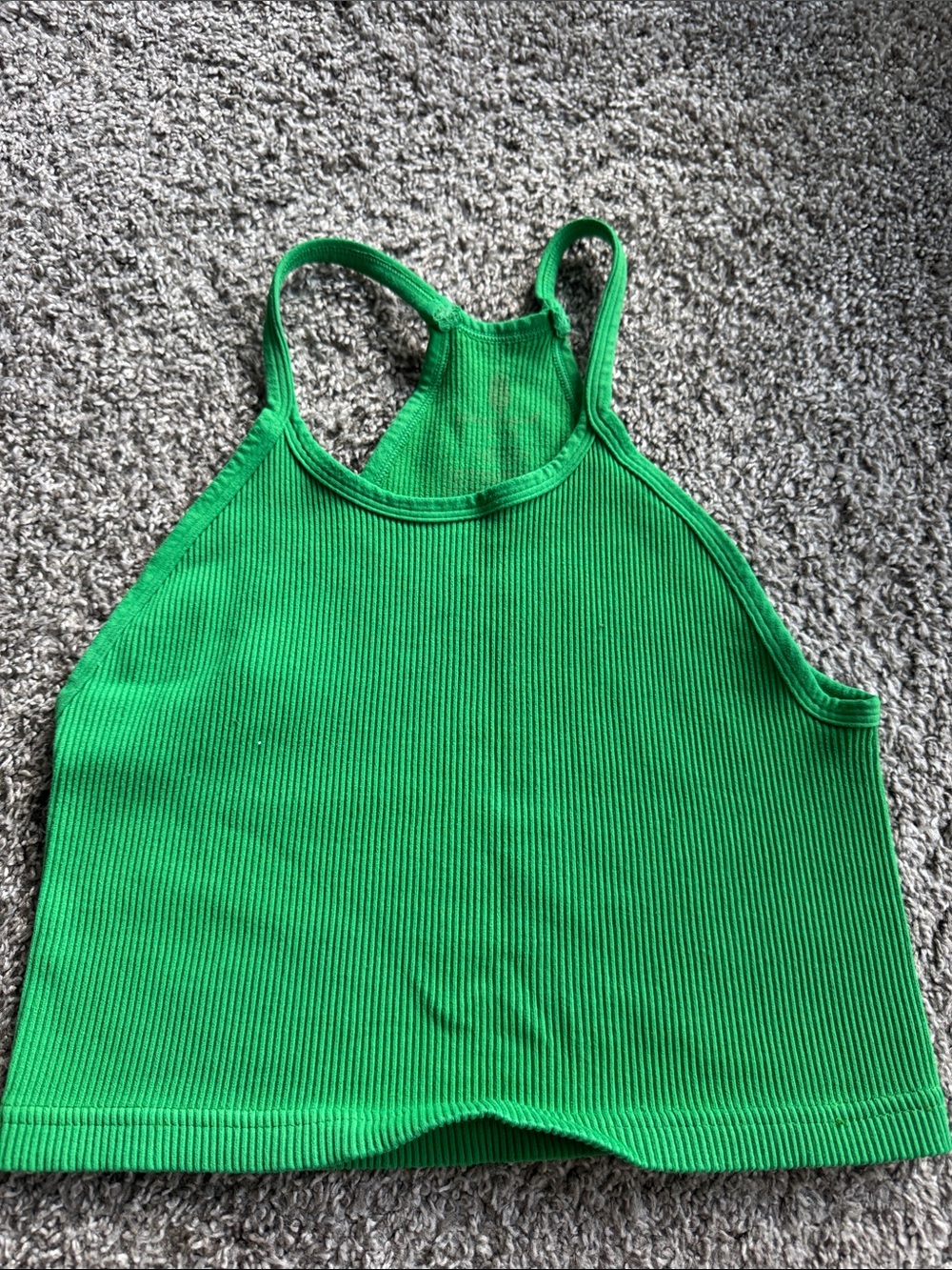 Free People Movement Happiness Runs Crop Tank M/L Green